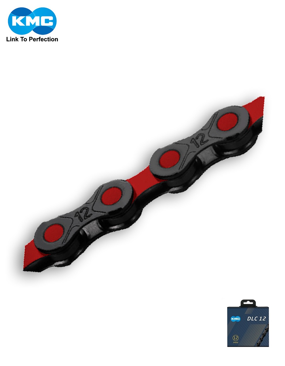 kmc dlc chain 12speed red